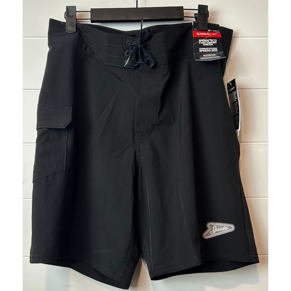 Men's Speedo Eco 4-Way Stretch Shorts Sz Medium UPF 50+ Volley 17"